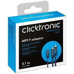 adapter gniazdo 3.5mm/2xRCA-wtyki CLICKTRONIC 10cm