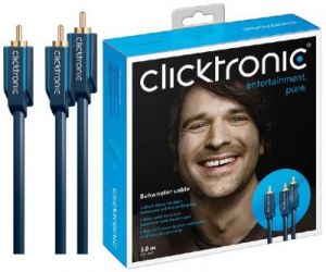 Kabel Audio Subwoofer RCA - 2xRCA CLICKTRONIC 3m.