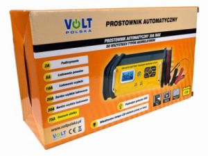 Prostownik automatyczny 12V 30A/75A LCD + rozruch