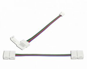 Złącze taśmy LED RGB 10mm dwustronne z przewodem